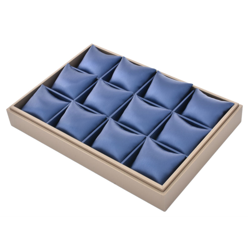 necklace display and watch display - 12 Gray PU Display Watch Tray Necklace T002-W PU-G product view 05