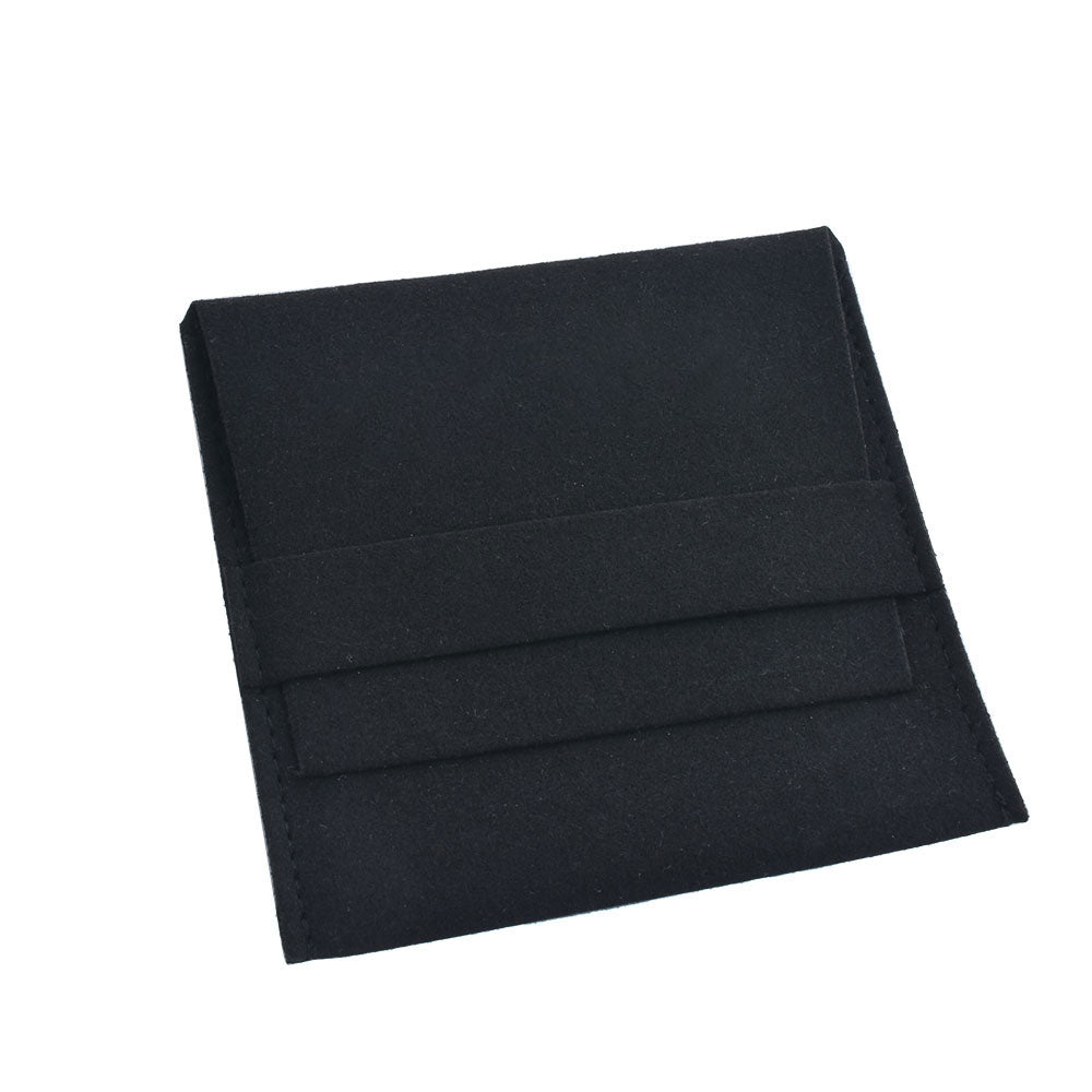 organza jewelry pouch - 100 Blue Pink Suede Organza Pouch Bags Pouches JP008-SU-BK 33 side view