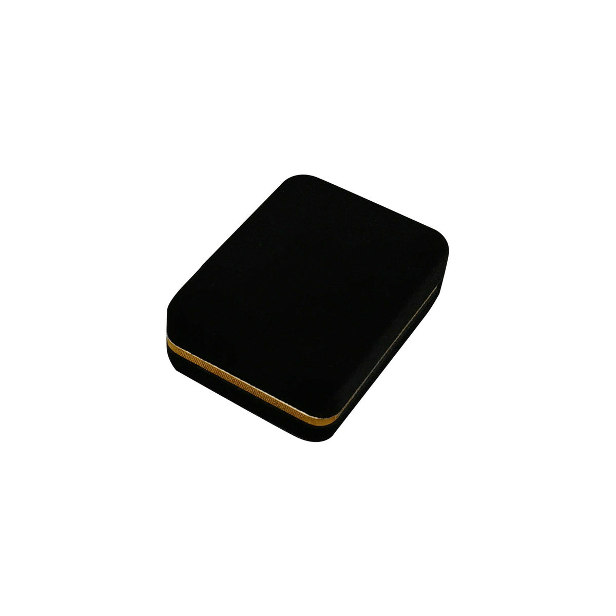 pendant box - Black Rectangular Velvet Pendant Boxes with Gold Trim - 12 Pack SP10-BK detail view