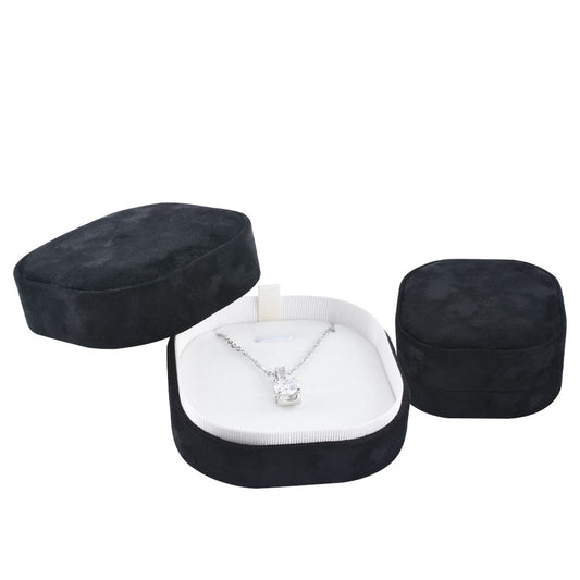 pendant box and necklace box - Pendant Necklace Box V16P-BK W front view