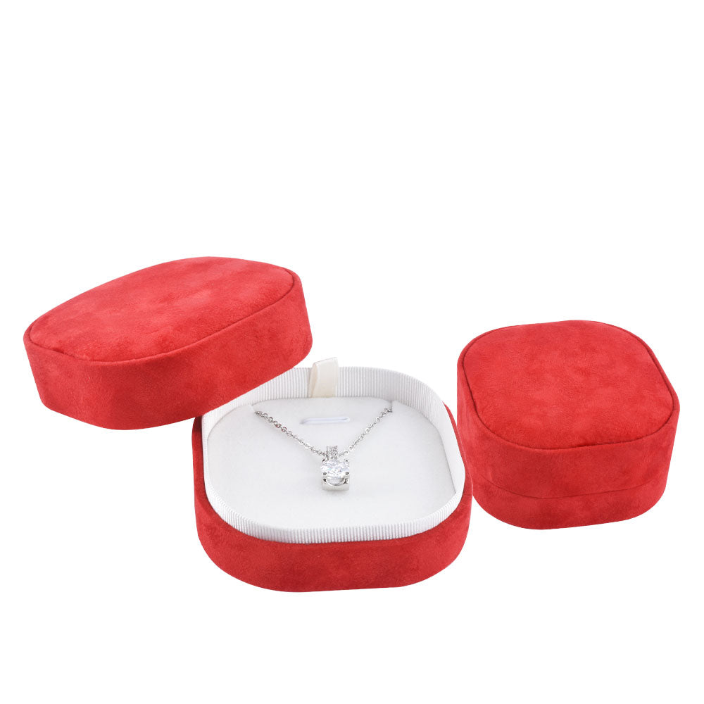 pendant box and necklace box - Pendant Necklace Box V16P-R W front view