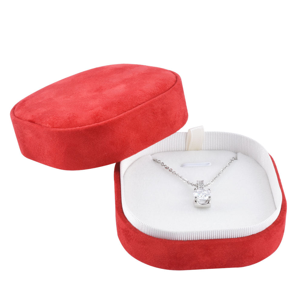 pendant box and necklace box - Pendant Necklace Box V16P-R W open view