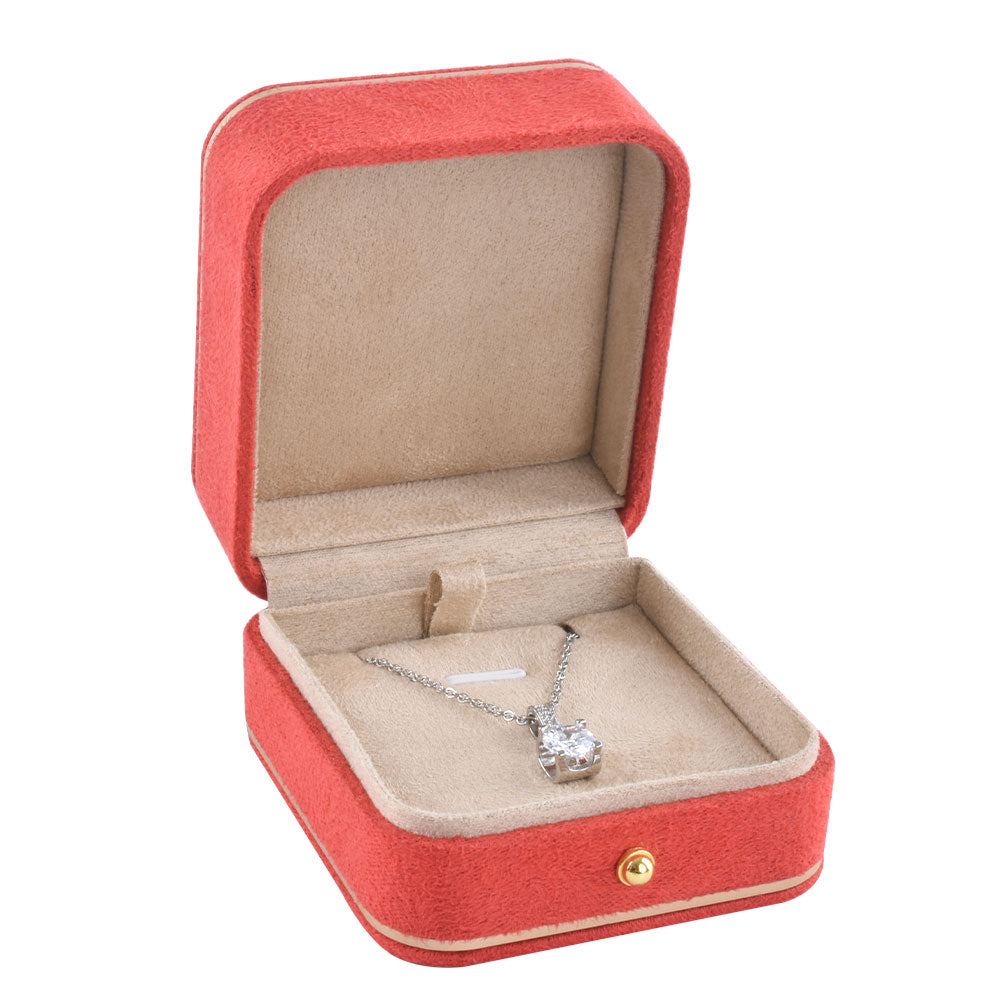 pendant box - Suede Pendant Box V15P-O BK front view