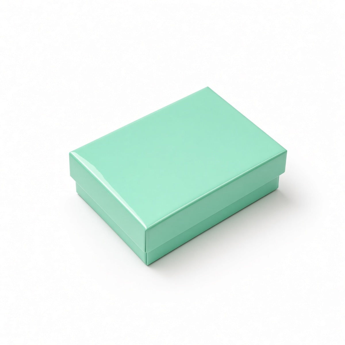 pendant box - T Blue Glossy Medium Pendant Cotton-Filled Jewelry Box 100-Piece Pack BX2832TG open view