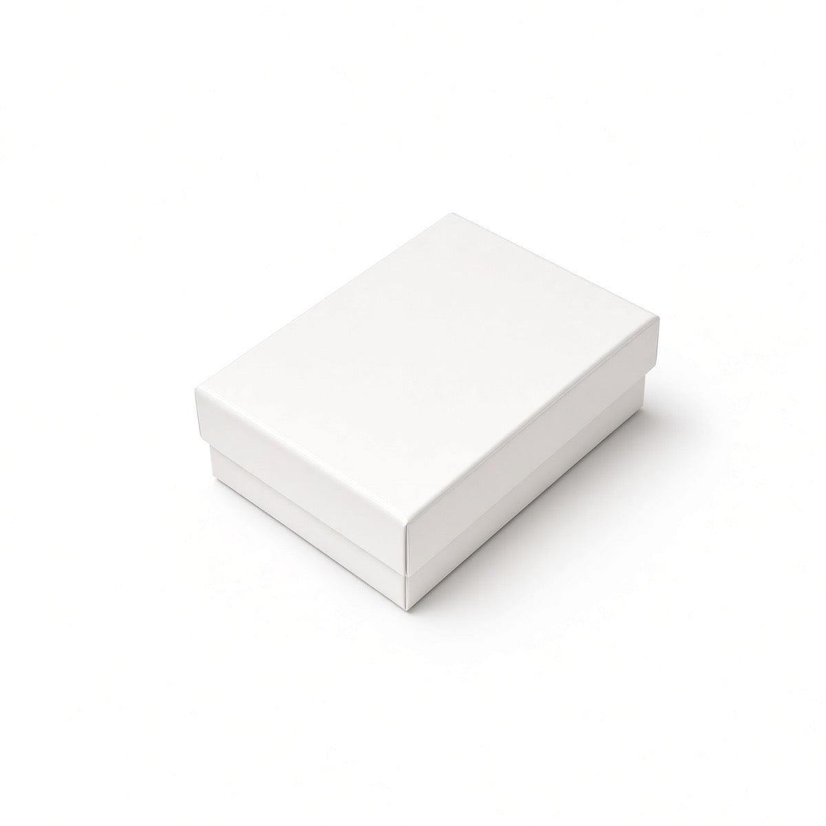 pendant box - White Glossy Medium Pendant Cotton-Filled Jewelry Box 100-Piece Pack BX2832WG open view