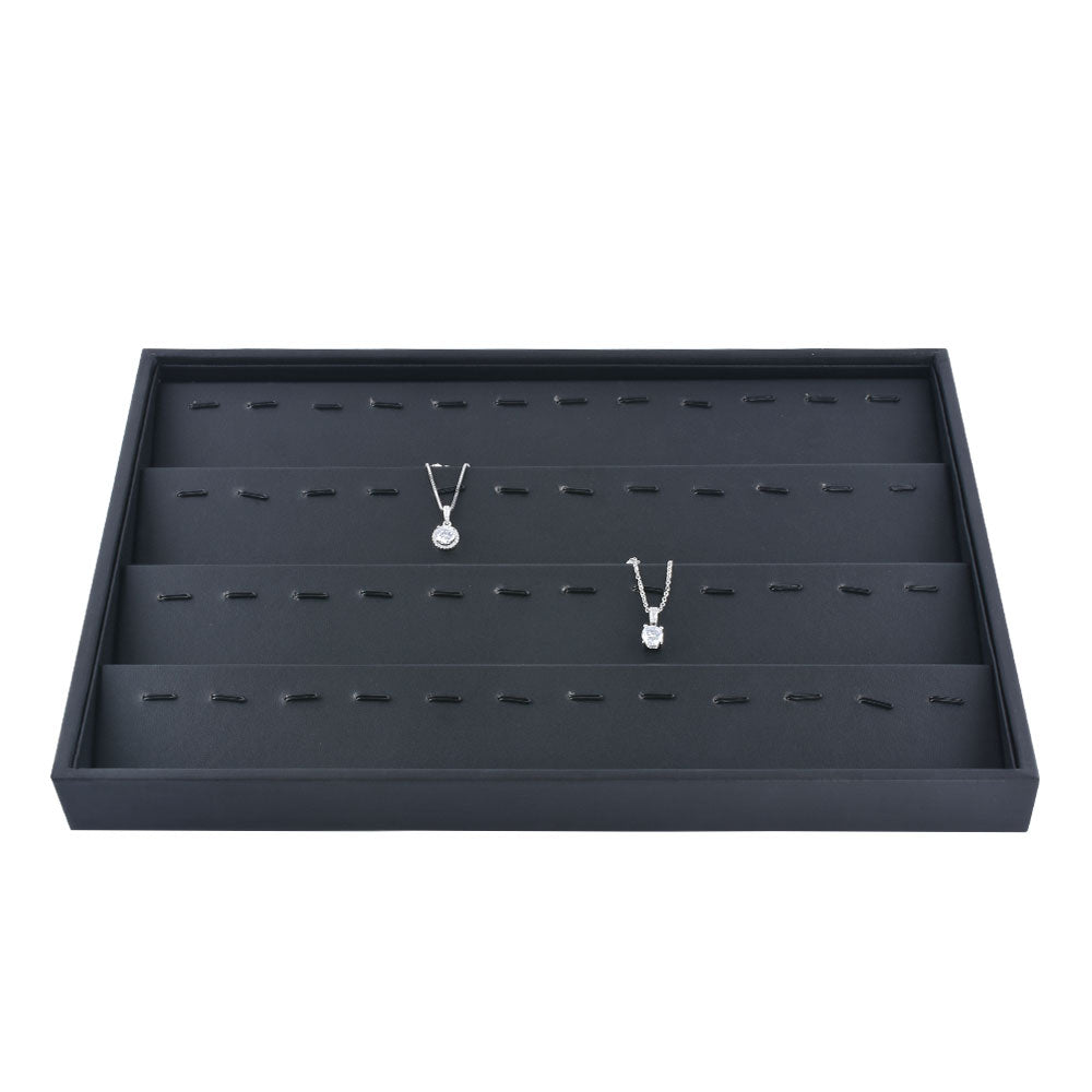 pendant display - Black Pendant Tray T001-4P PU-BK front view