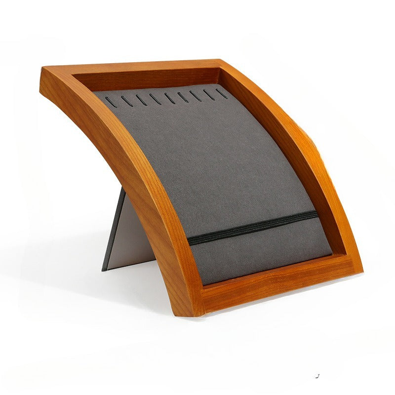 pendant display and necklace display - Wood Display Stand Necklace Pendant C01141 side view