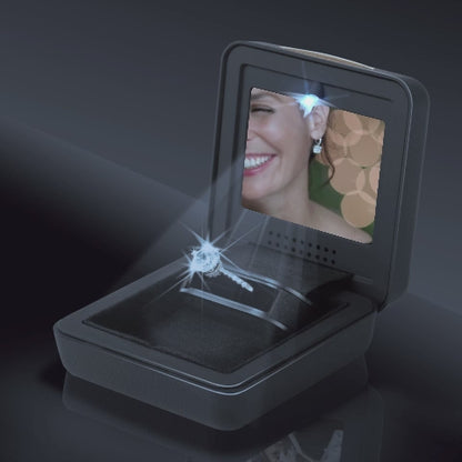 6PCS (VB06R-BK) Patent Luxury Proposal Video Ring Box