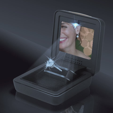 6PCS (VB06R-BK) Patent Luxury Proposal Video Ring Box