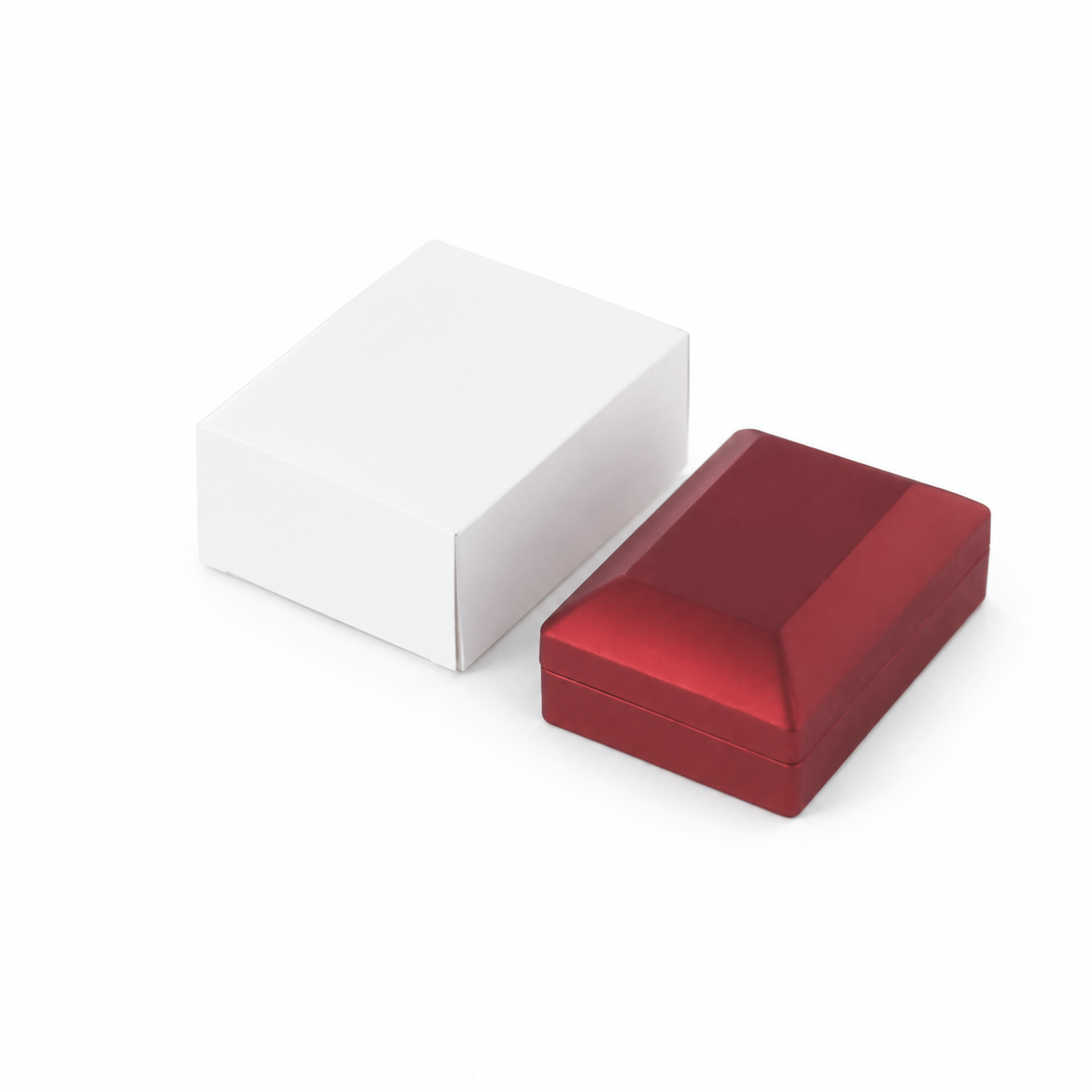 Red LED Pendant Box with Black Display Interior | Jeweller Buy
