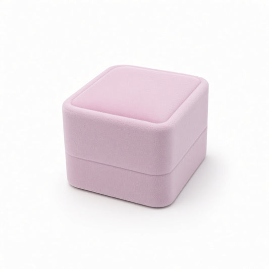 ring box - 20PCS Pink Velvet Ring Boxes for Wedding V37R-P open view