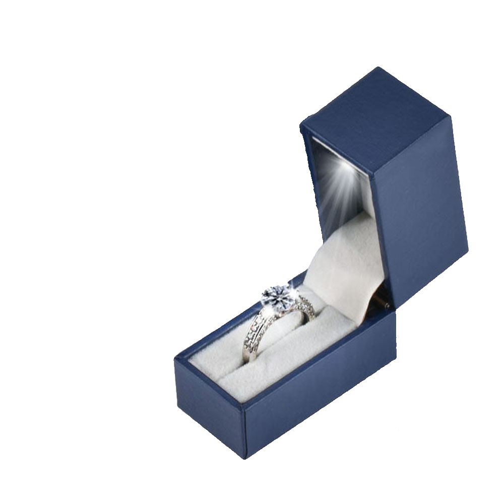 ring box - 36pcs Blue Red Ring Boxes Box LB51-B front view
