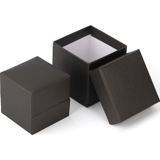 ring box - 10pcs Brown Black Ring Boxes Box LB28R-BK open view