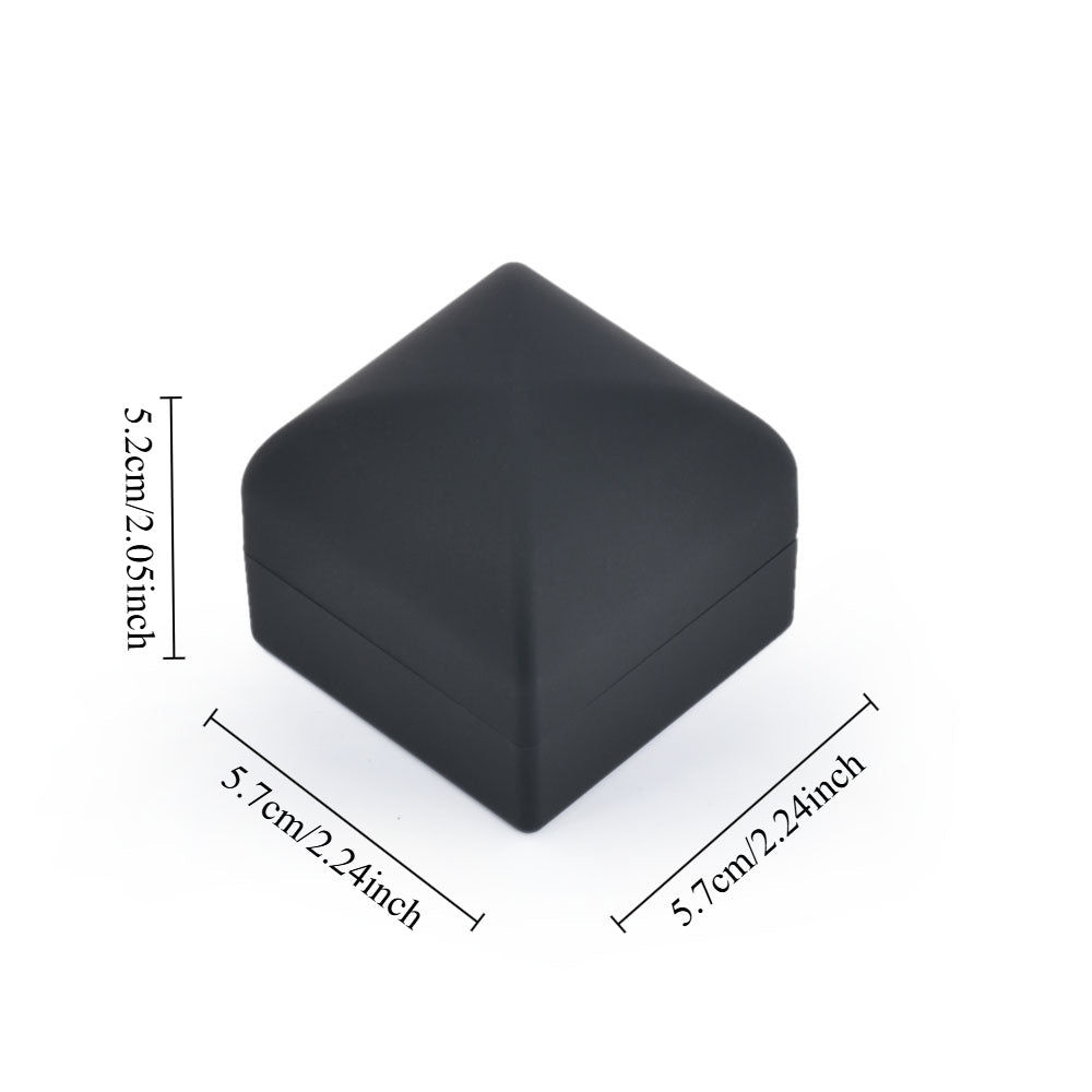 ring box - 12pcs Black Beige Velvet Ring Box Display LB02R1-BK BK detail view