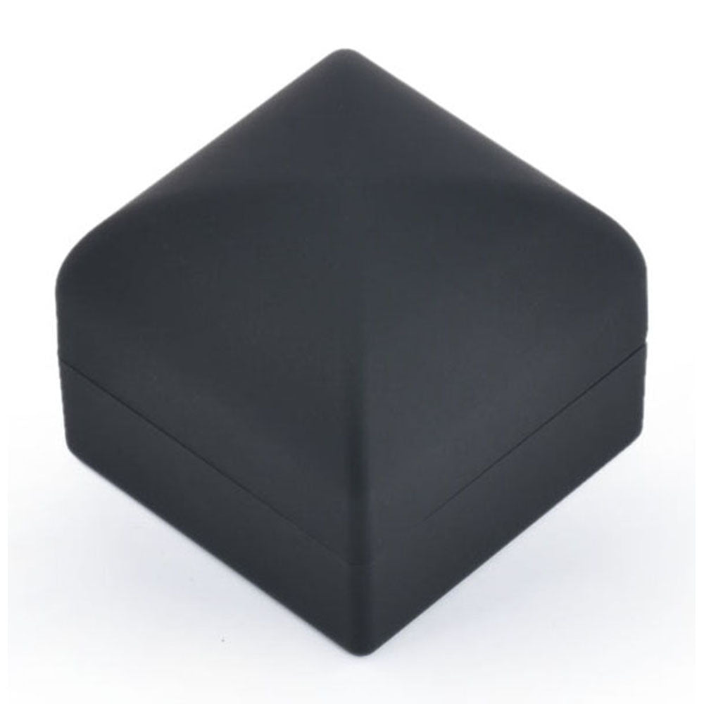 ring box - 12pcs Black Beige Velvet Ring Box Display LB02R1-BK BK open view