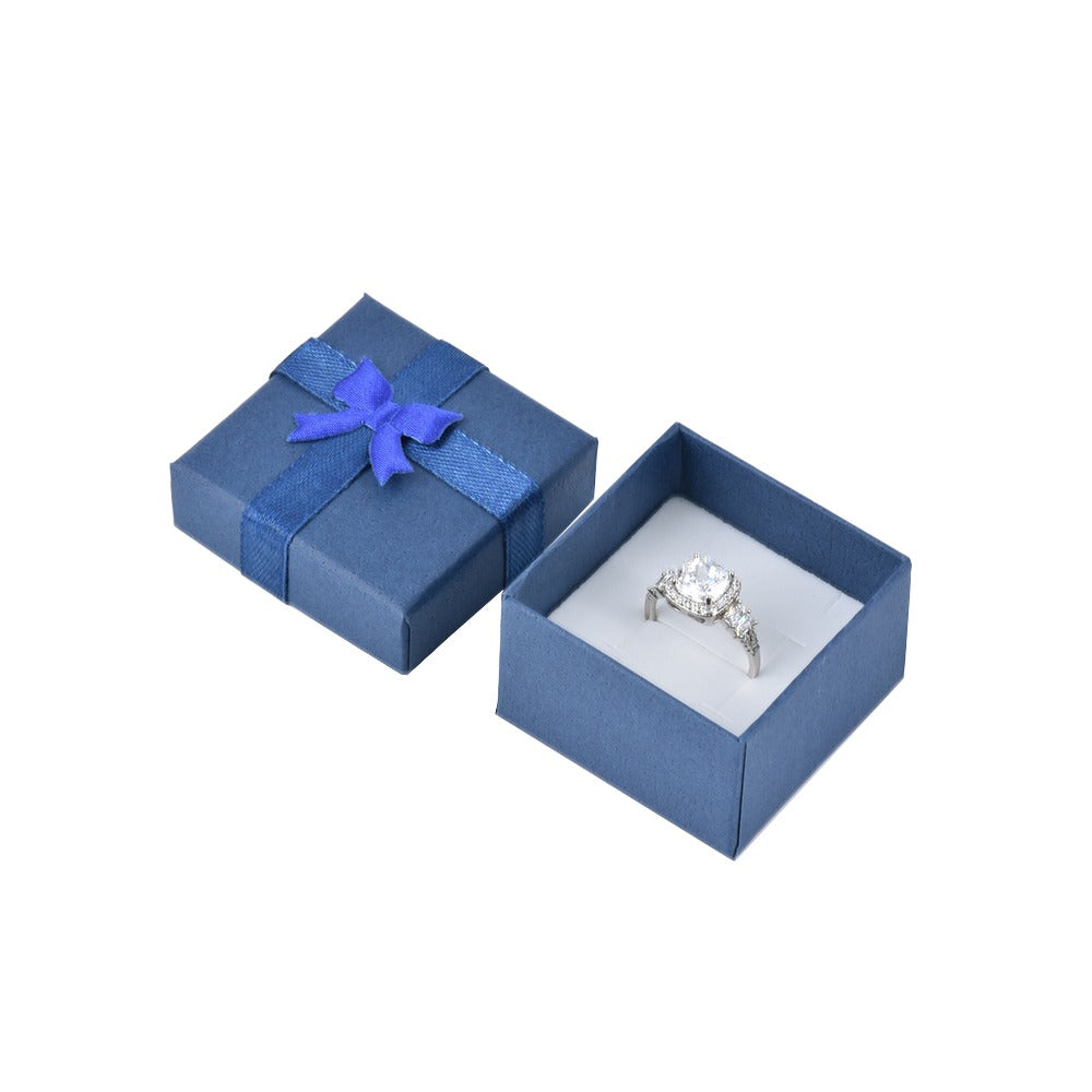 ring box - 24pcs Blue Ring Boxes B10-22-B side view