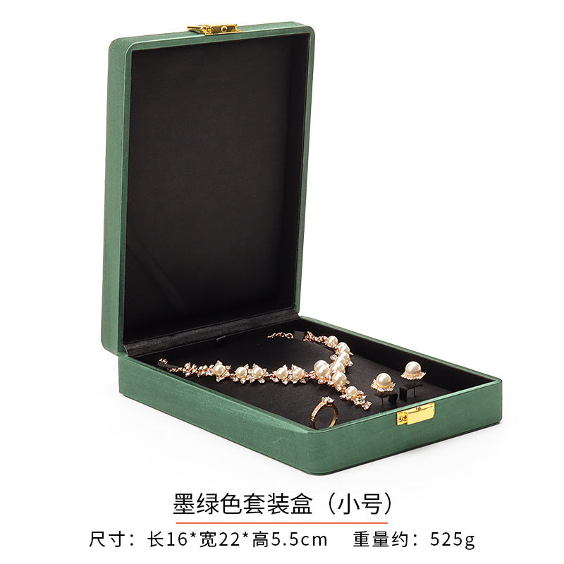 ring box and earring box and necklace box - Black Metal Box Ring Earrings Necklace C00284 product view 14