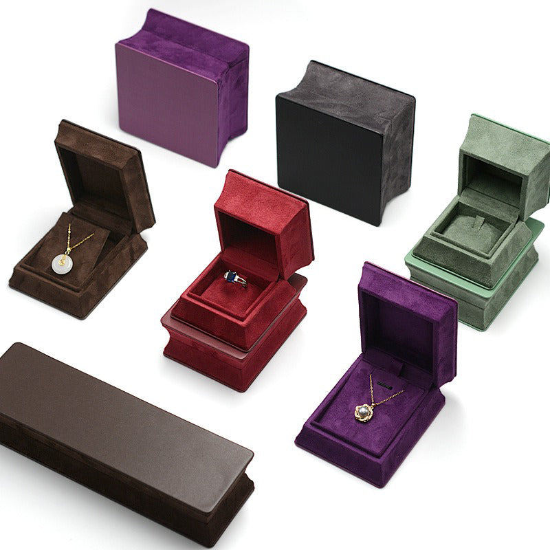 ring box and earring box and pendant box - PU Leather Box Ring Pendant Earrings C00259 front view