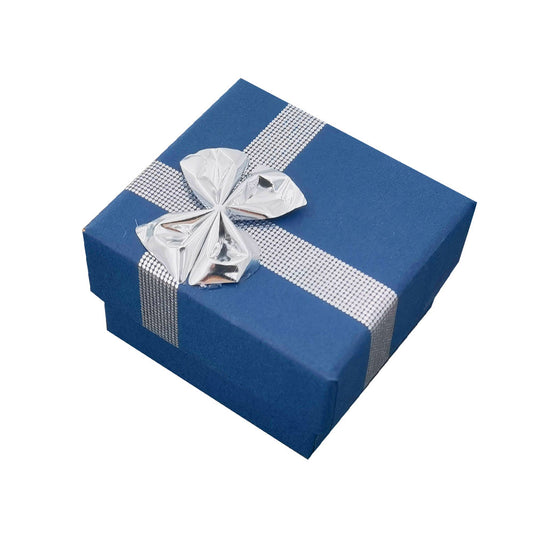 ring box - 24-Piece Navy Blue Ribbon Paper Ring Gift Boxes B0922-B open view