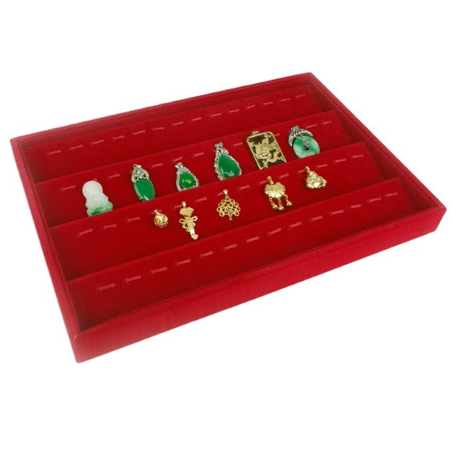 ring box and necklace box - Red Gold Tray Box Necklace Ring C00016 product view 18