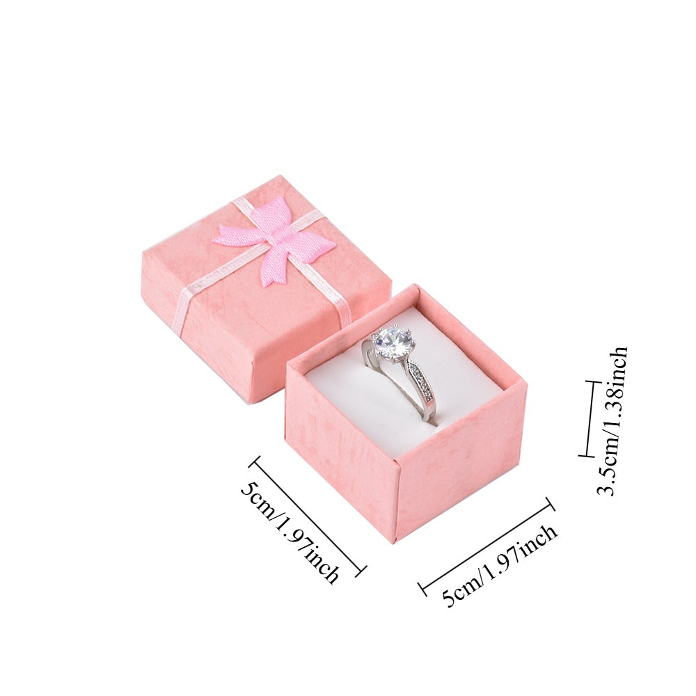 ring box - 24pcs Pink Ring Boxes B10-22-PEA open view