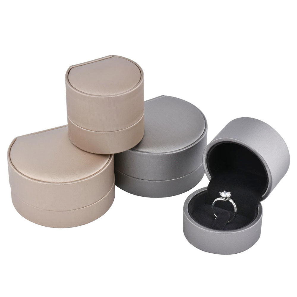 ring box - 12pcs Champagne PU Ring Boxes P04R-C detail view