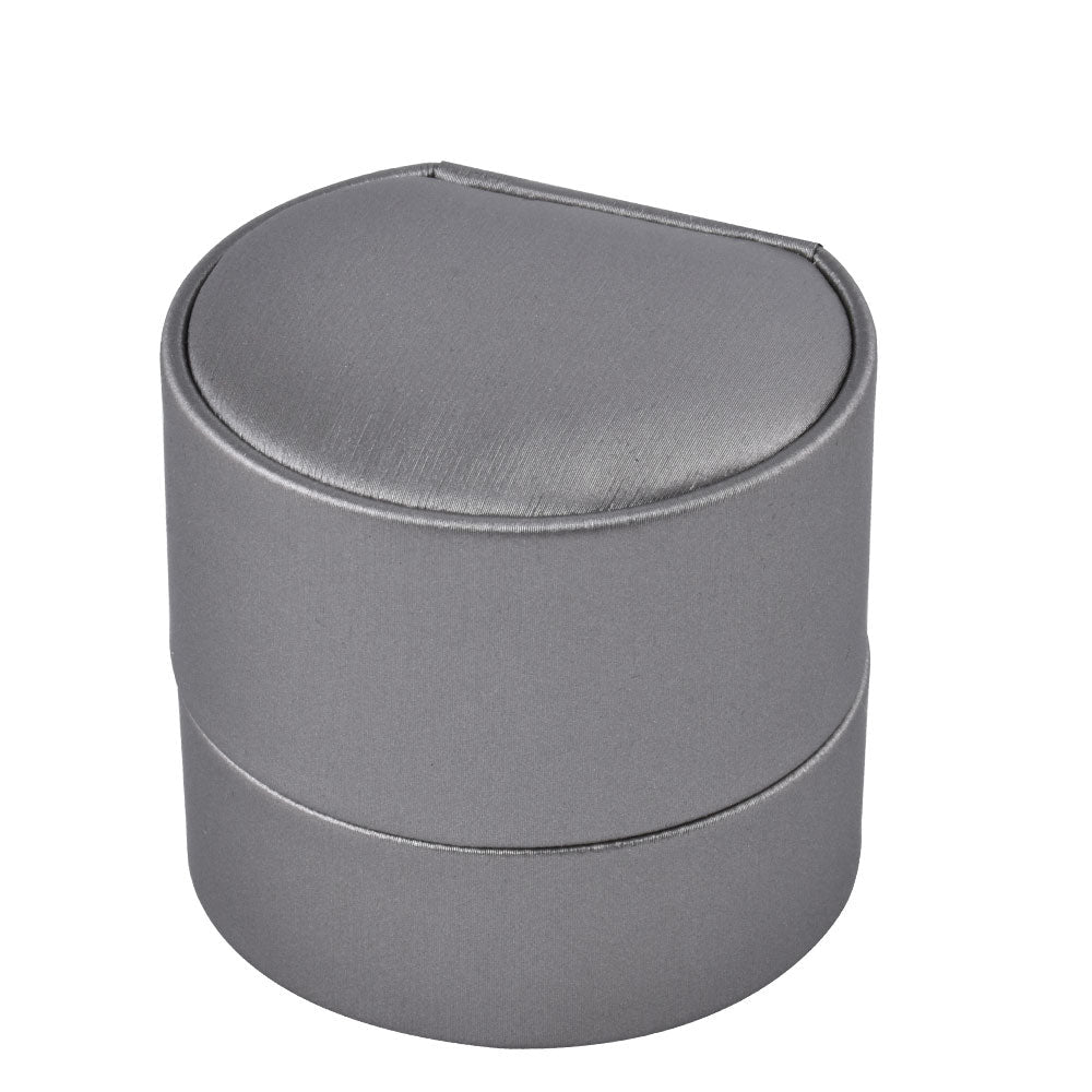 ring box - 12pcs Gray Grey PU Ring Boxes Box Display P04R-GR open view