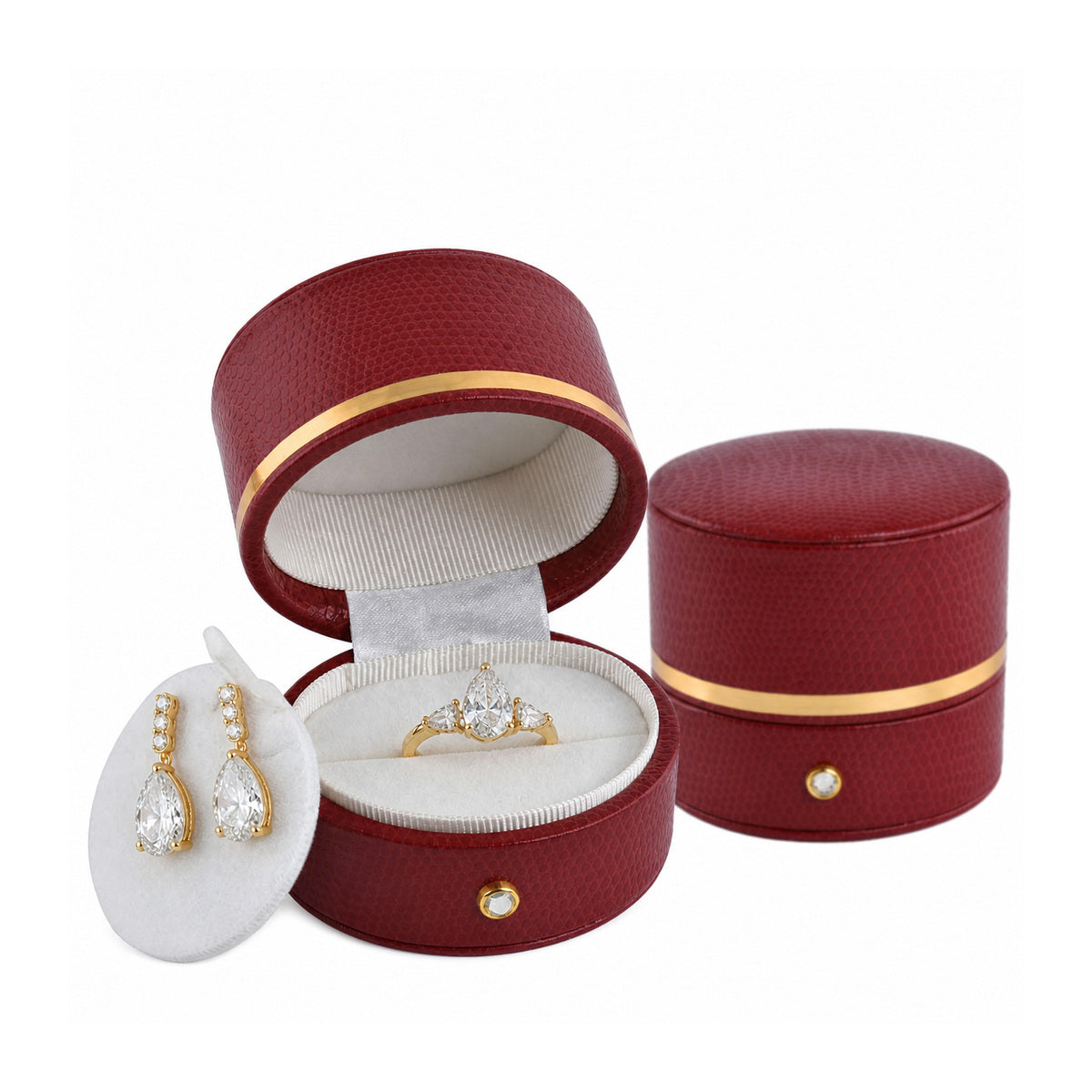 ring box - 6pcs Red Ring Boxes L022R-R detail view