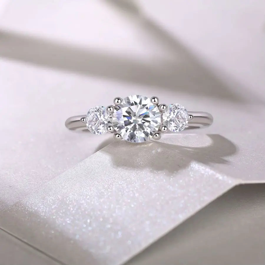 ring box and sterling silver jewelry - 925 Silver White Ring Box SLM0114R-White-6 detail view