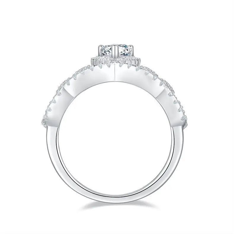 ring box and sterling silver jewelry - 925 Silver Ring Box SLM0054R-silver-6 side view