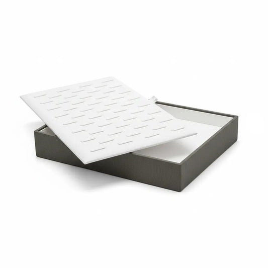 ring display and bracelet display - 53 Gray PU Ring Display Trays Bracelet T002-R PU-G open view