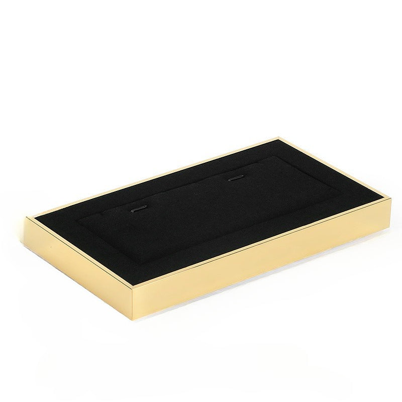 ring display and earring display and necklace display - Black Microfiber Display Necklace Ring Earring C01190 side view