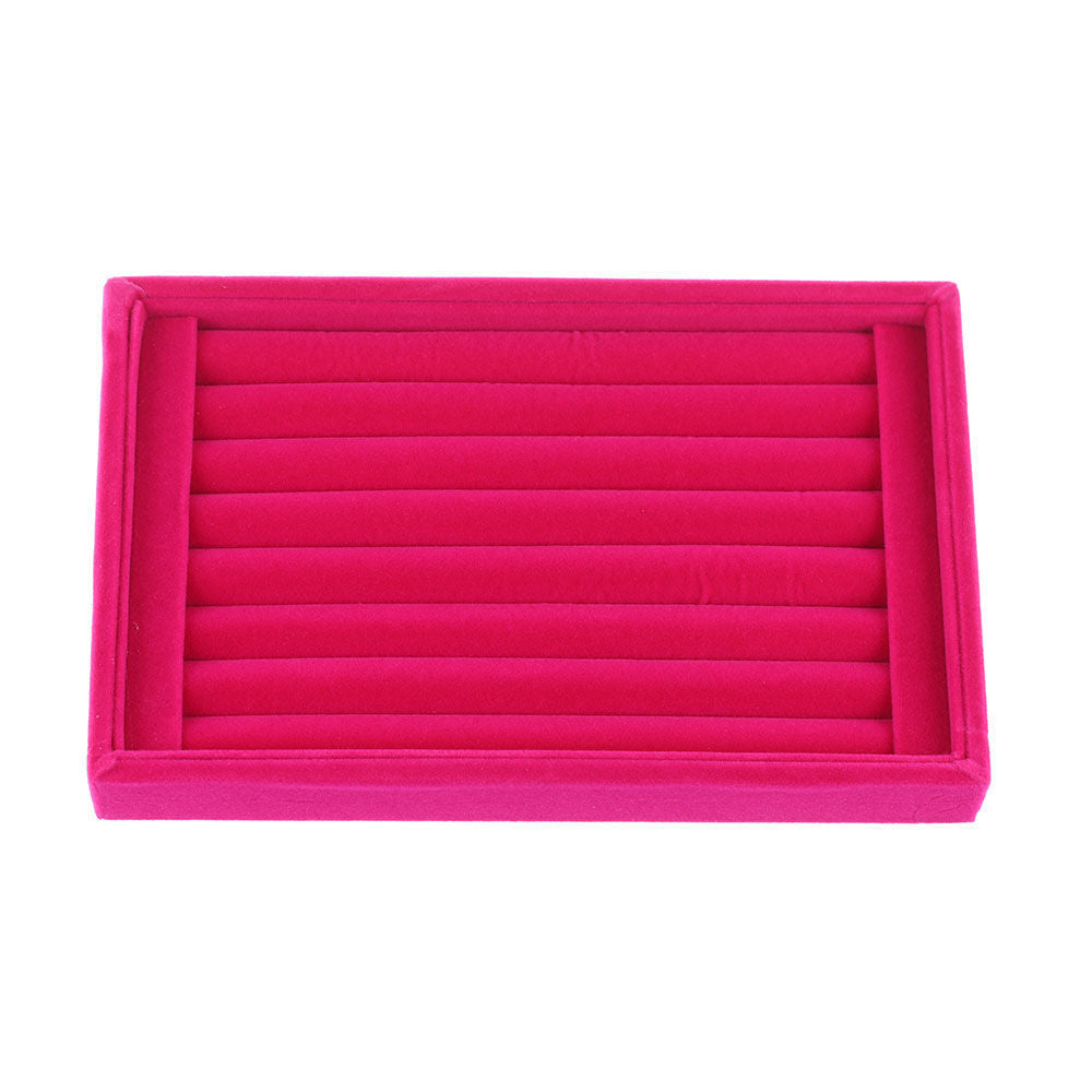 ring display and earring display - Velvet Ring Earring Tray Display open view