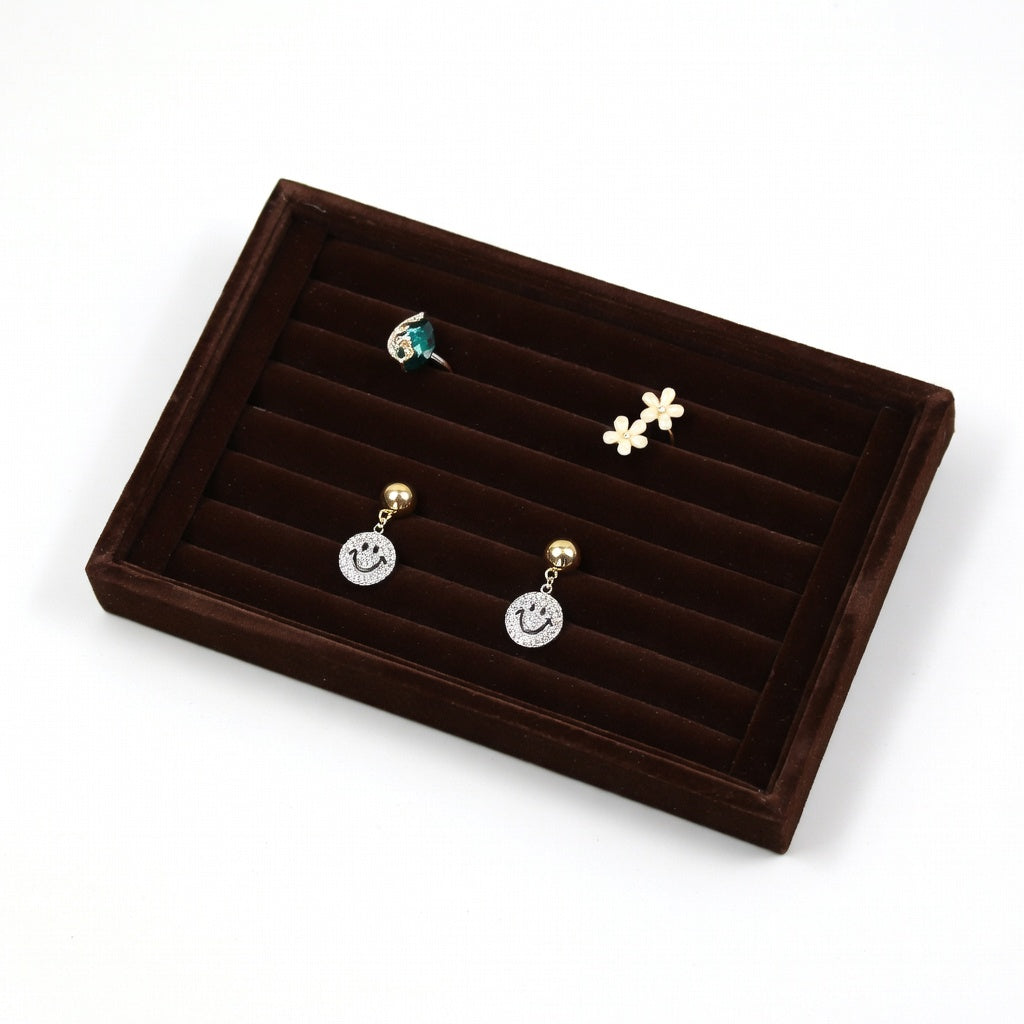 ring display and earring display - Velvet Ring Earring Tray Display product view 07