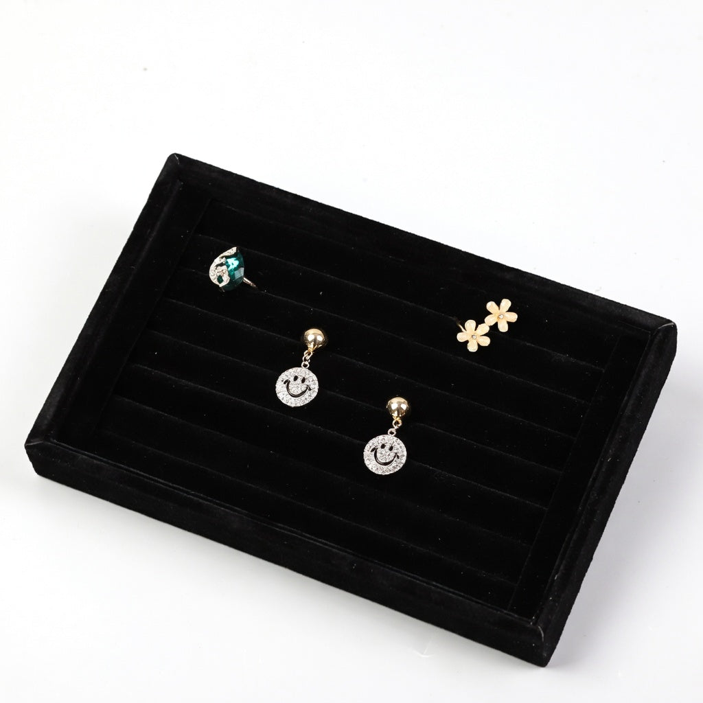 ring display and earring display - Velvet Ring Earring Tray Display product view 09