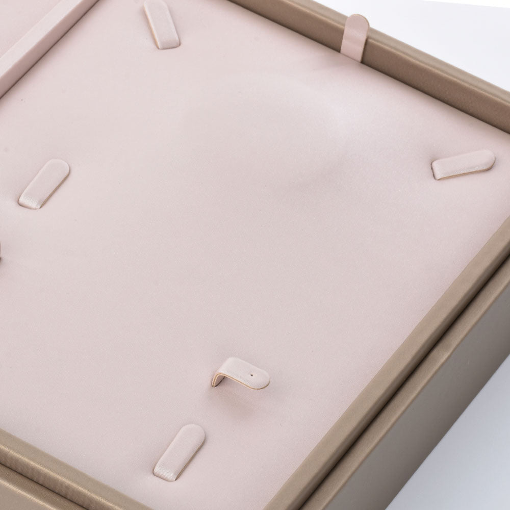 ring display and necklace display - 28 Gray PU Display Necklace Tray Ring T002-N PU-G product view 06