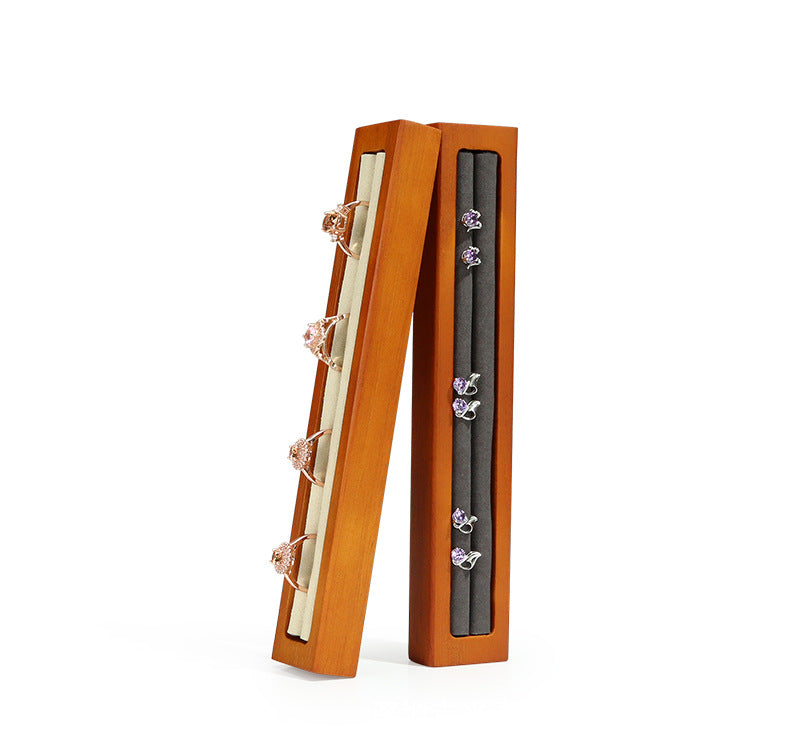 ring display - Wood Ring Display Stand C01019 front view