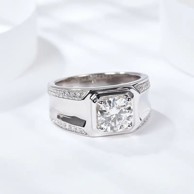 sterling silver jewelry - 925 Silver Ring SLM0063R-1CT-6 product view 05