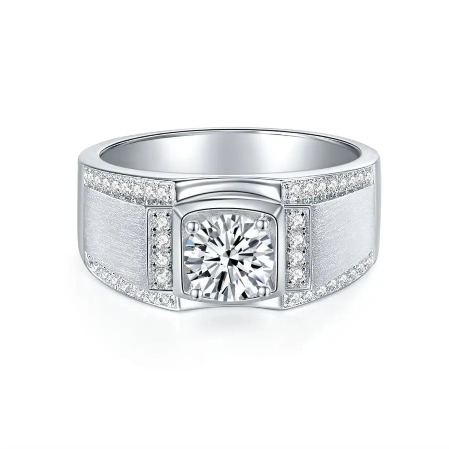 sterling silver jewelry - 925 Silver Gold Ring SLM0061R-1CT-6 product view 05