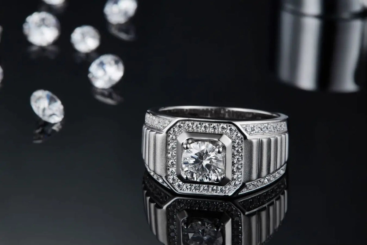 sterling silver jewelry - Silver Ring SLM0087R-White-6 product view 05