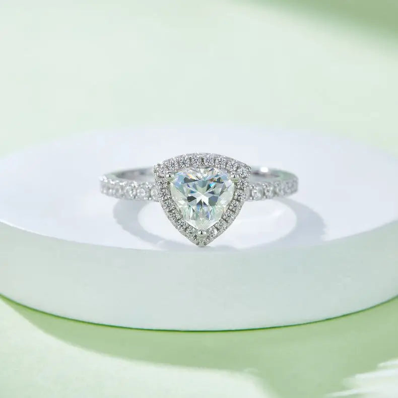 sterling silver jewelry - 925 Silver Ring SLM0050R-White-6 detail view