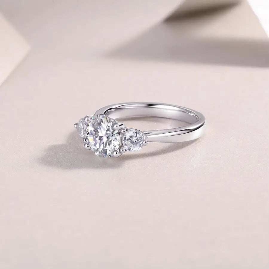 sterling silver jewelry - 925 Silver White Ring SLM0107R-White-6 detail view