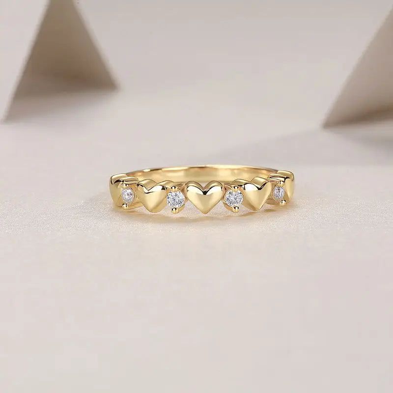 sterling silver jewelry - 925 Silver Gold Ring SLM0124R-Gold-9 detail view