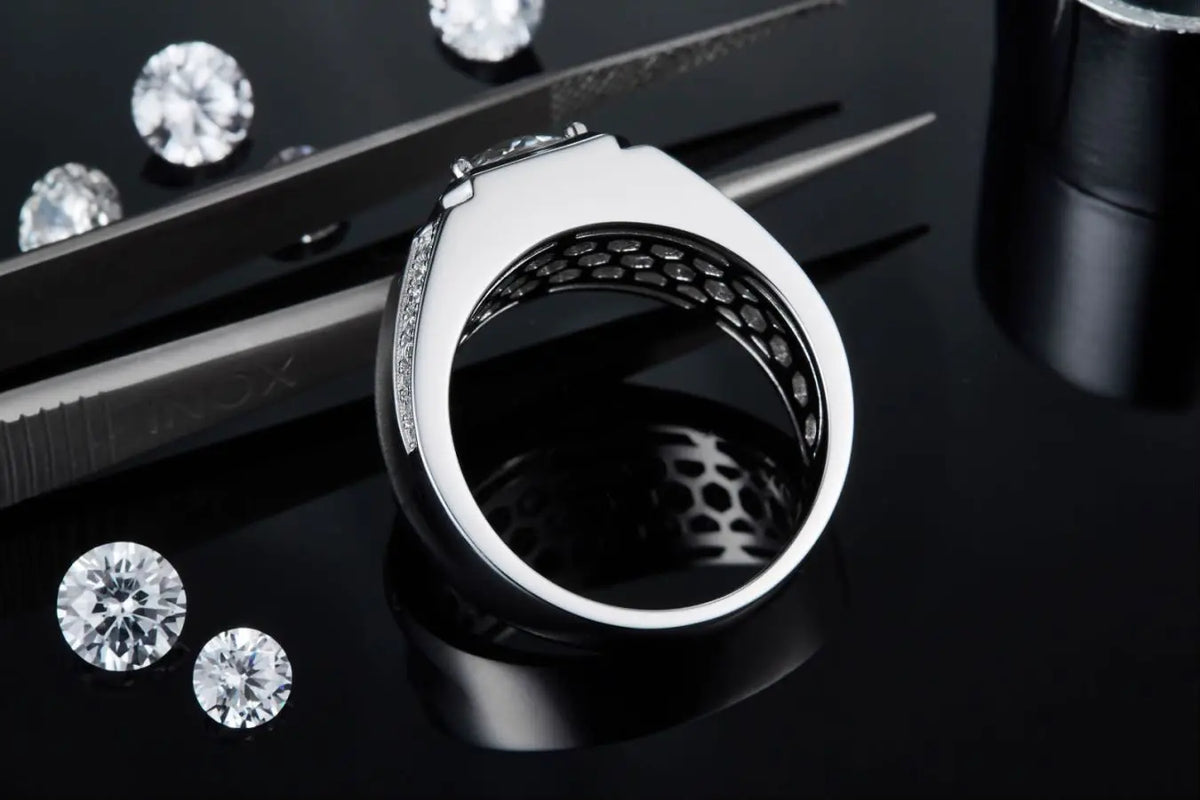 sterling silver jewelry - Silver Ring SLM0091R-silver-6 detail view
