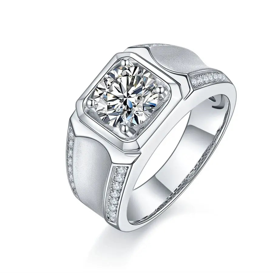 sterling silver jewelry - Silver Ring SLM0091R-silver-6 front view