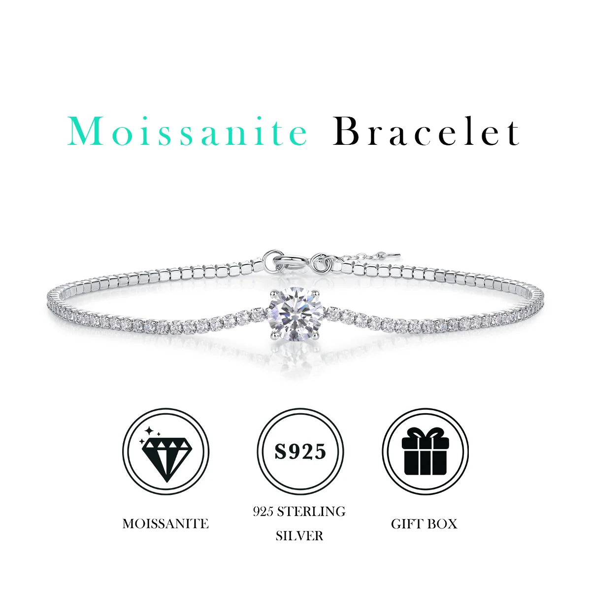 sterling silver jewelry - 925 Silver Gold Bracelet SLM0063B-silver-16.5cm product view 05