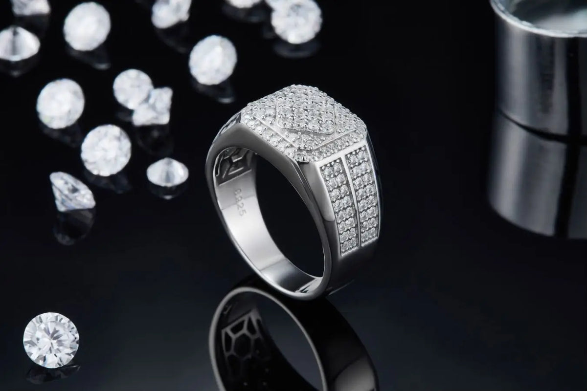sterling silver jewelry - 925 Silver White Ring SLM0070R-silver-6 product view 06