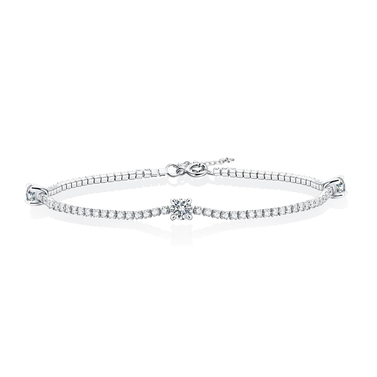 sterling silver jewelry - 925 Silver Bracelet Bracelets SLM0050B-silver-19cm front view