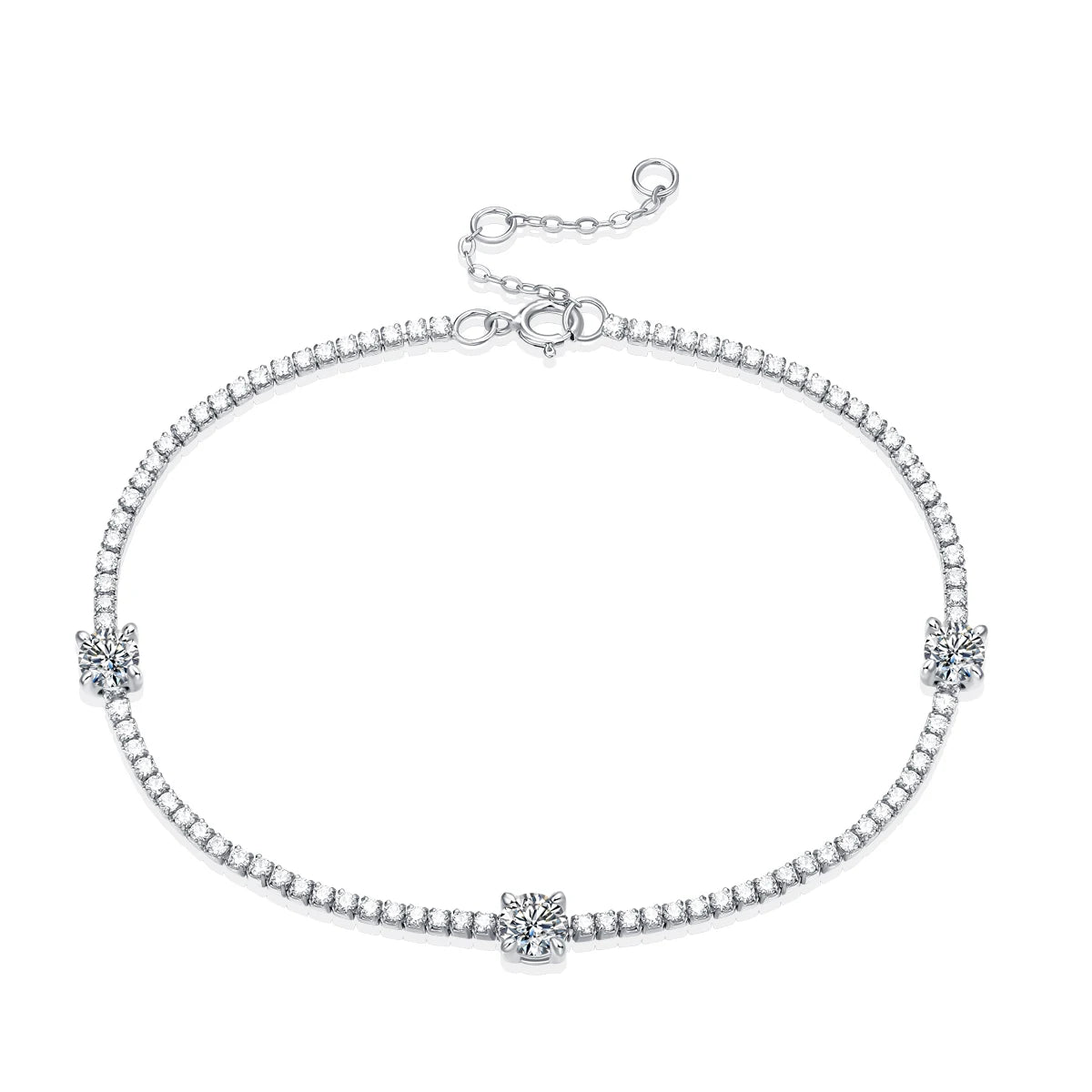 sterling silver jewelry - 925 Silver Bracelet Bracelets SLM0050B-silver-19cm open view