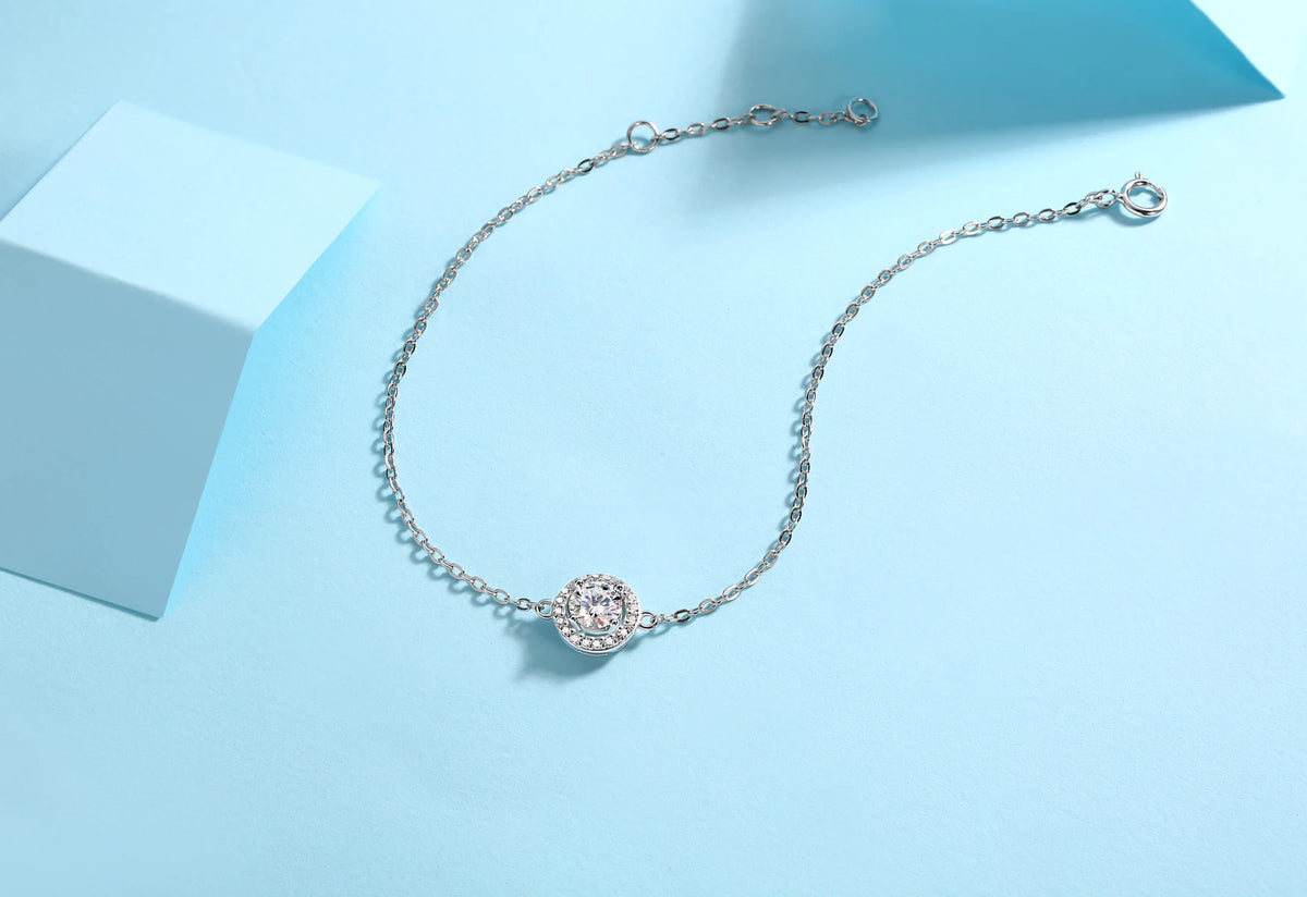sterling silver jewelry - 925 Silver Bracelet SLM0048B-silver-19cm detail view